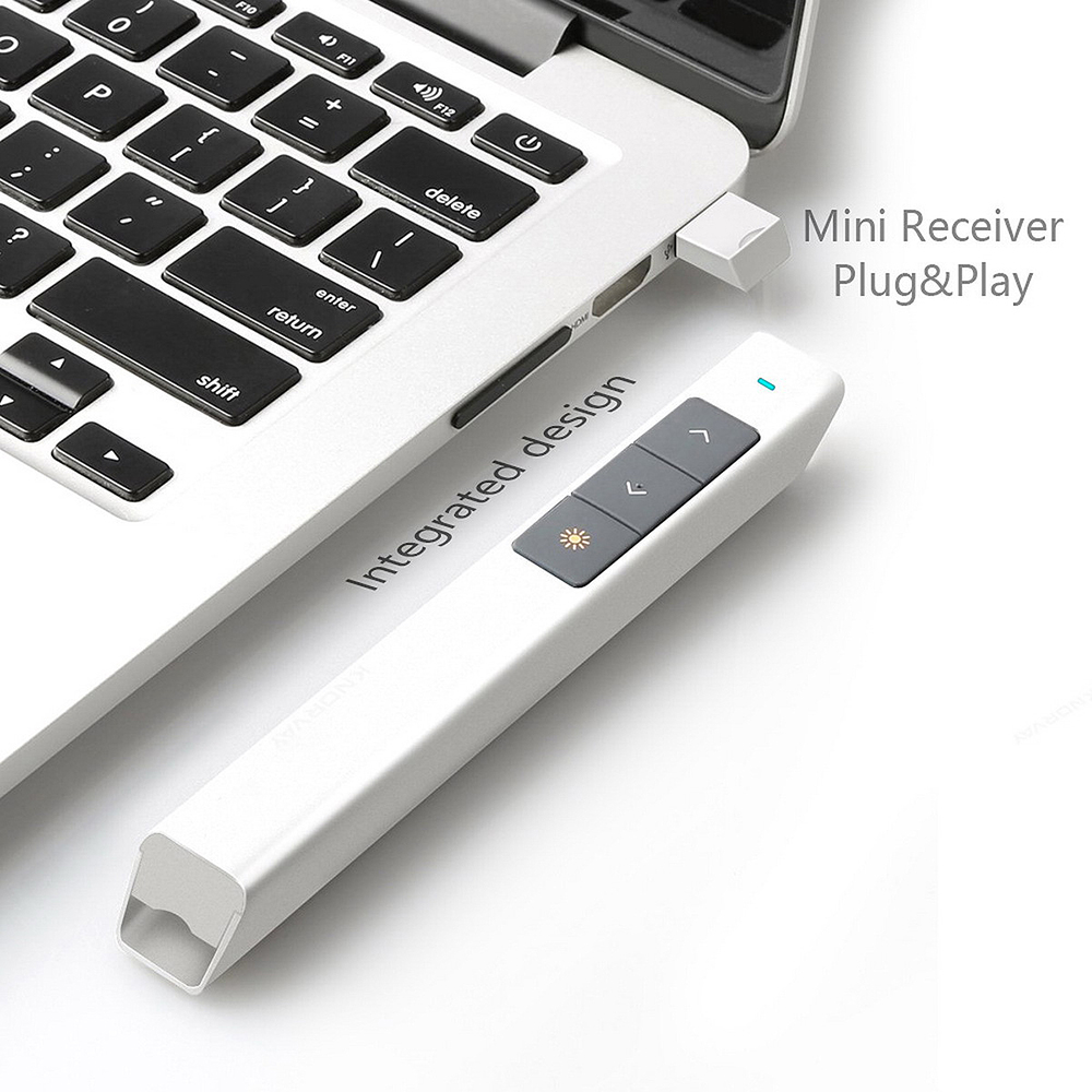 Kebidumei Con Trỏ Laser USB Không Dây 2.4GHz Bút Lật PPT Thuyết Trình Powerpoint Bút Bấm Trình Bày Điều Khiển Từ Xa Cho Giáo Viên Giảng Viên Giáo Sư
