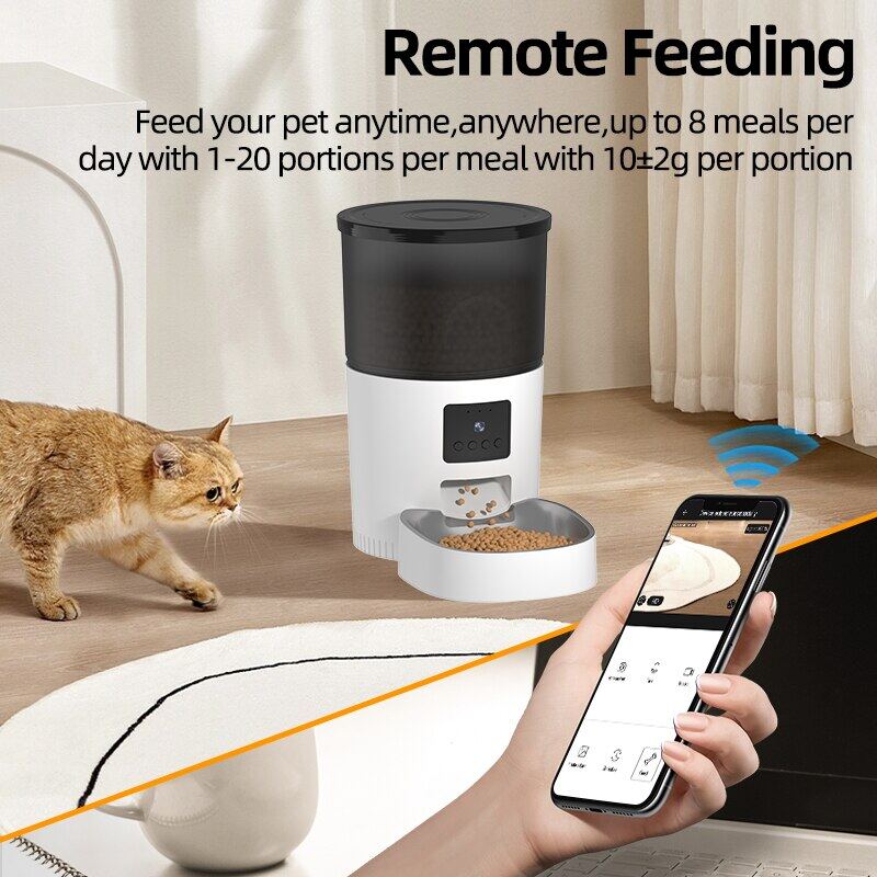 remote cat feeder with camera