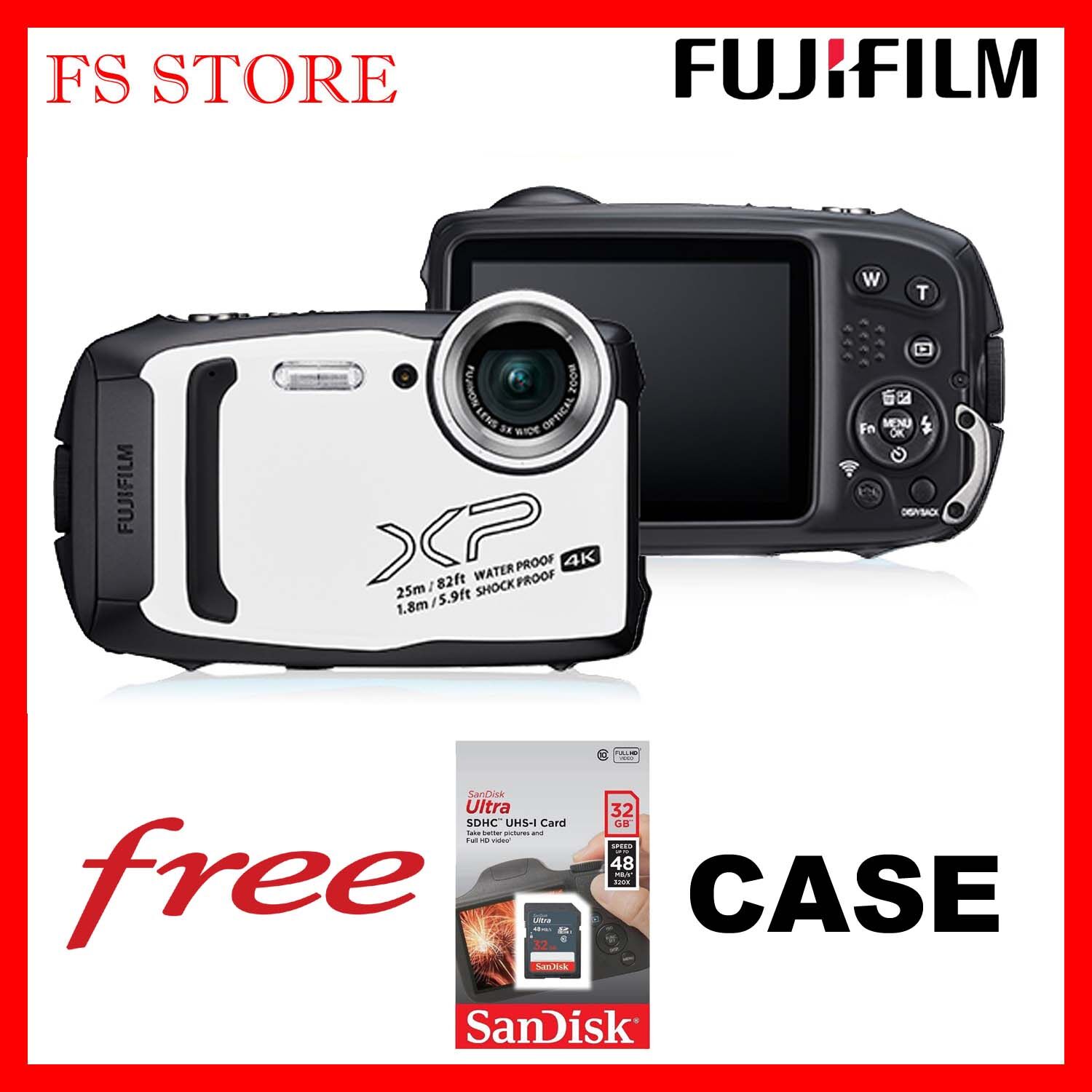 FUJIFILM ORIGINAL MALAYSIA FINEPIX XP140 (4K ) FREE 32GB & CASE 