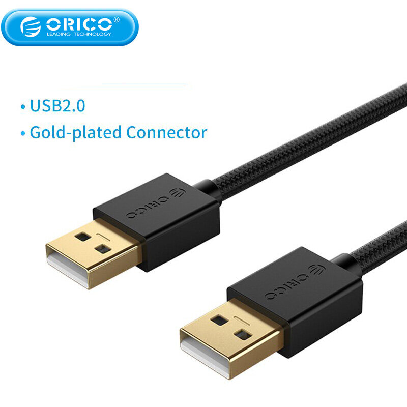 Orico usb to usb extension cable 2m type a male usb 2.0 data cable for radiator hard disk webcom extender cable
