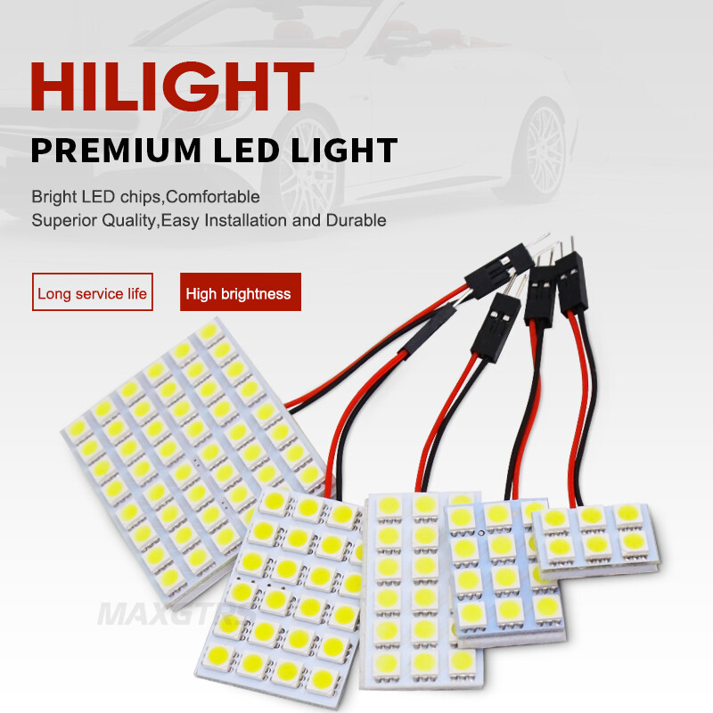 12V 5050 24 SMD LED Car Interior Dome Reading Panel Light Lamp Bulb White LED Auto Panel Light Reading Dome Bulb Car Interior Roof Map Lamp