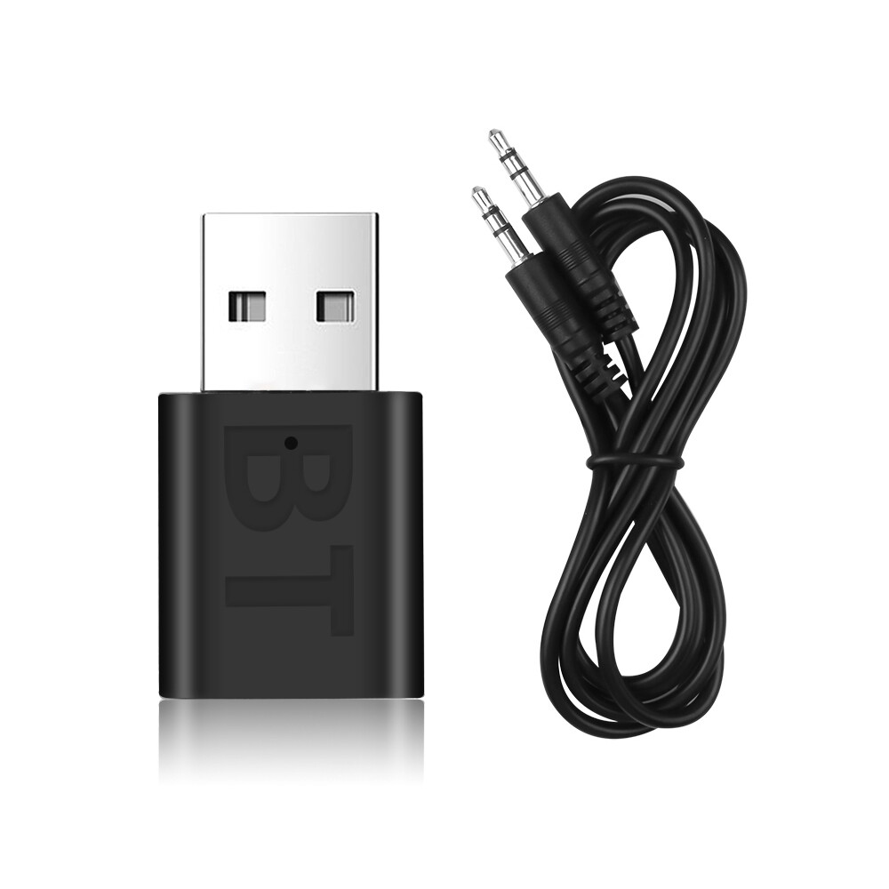 Kebidumei USB AUX Bluetooth Receiver A2DP Dongle Wireless Audio Adapter 3.5mm Jack ​Music Transmitter for PC Laptop Car Speakers
