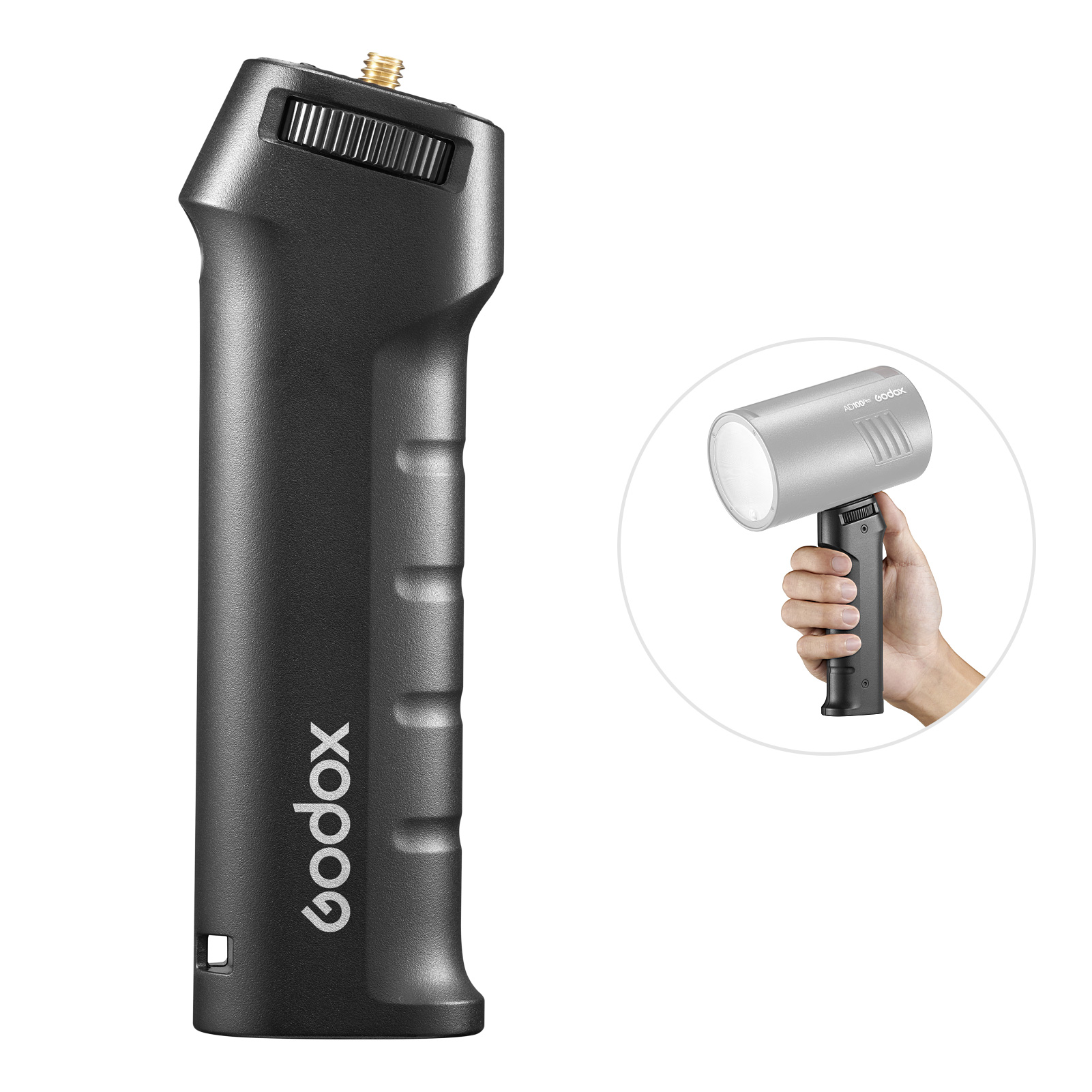 Godox FG-100 Flash Grip Máy Ảnh Speedlite Tay Grip Flash Xử Lý Với 1/4Inch Vít Tương Thích Với Godox AD100pro AD200pro AD300pro Và Đèn Flash Khác LED Ánh Sáng Với 1/4Inch Threaded Lỗ