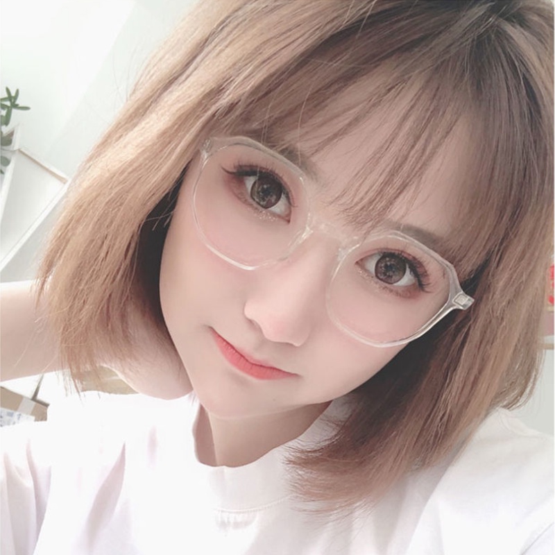 We Flower Gradient Black Frame Blue Light Blocking Clear Lens Glasses for Women Retro Eyewear