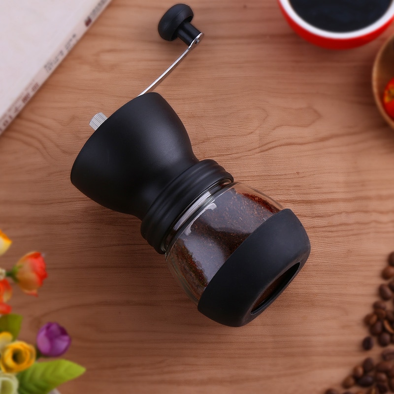 Portable Manual Coffee Machine Grinder Adjustable Ceramic Burr Mill Hand Crank Household Crusher Coffee Bean Tools WF1013