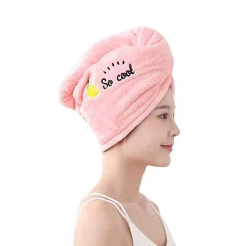 BEAUTYBIGBANG Dry Hair Cap Super Absorbent Shower Cap Wash Hair Quick-drying Embroidery Towel Wrap Headscarf Female Thickened Adult Long Hair Wipe Head