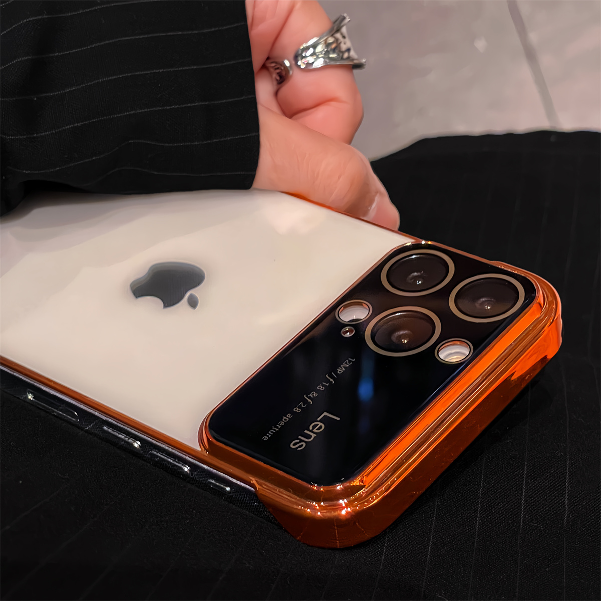 Luxury Boundless Plating Phone Case For iPhone 14 13 12 11 Pro Max 12 13 Pro 14 plus 11 Pro Max Hard PC Transparent Large Window Phone Case For iPhone 14 Pro Max