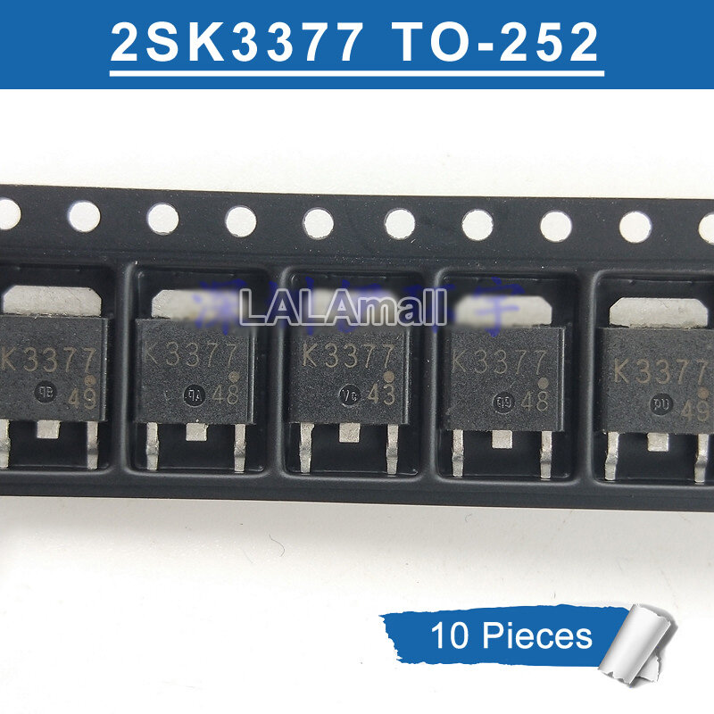 10pcs k3377 to252 2sk3377 to-252 smd n-channel 20a/60v mosfet transistor new original