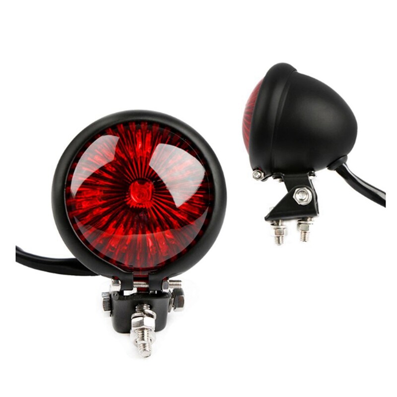 Red 12V Led Black Adjustable Cafe Racer Style Stop Tail Light ...