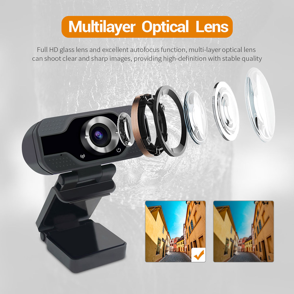Webcam Camera Web HD 1080P Quay Video Cắm Và Phát USB Cho Máy Tính Xách Tay