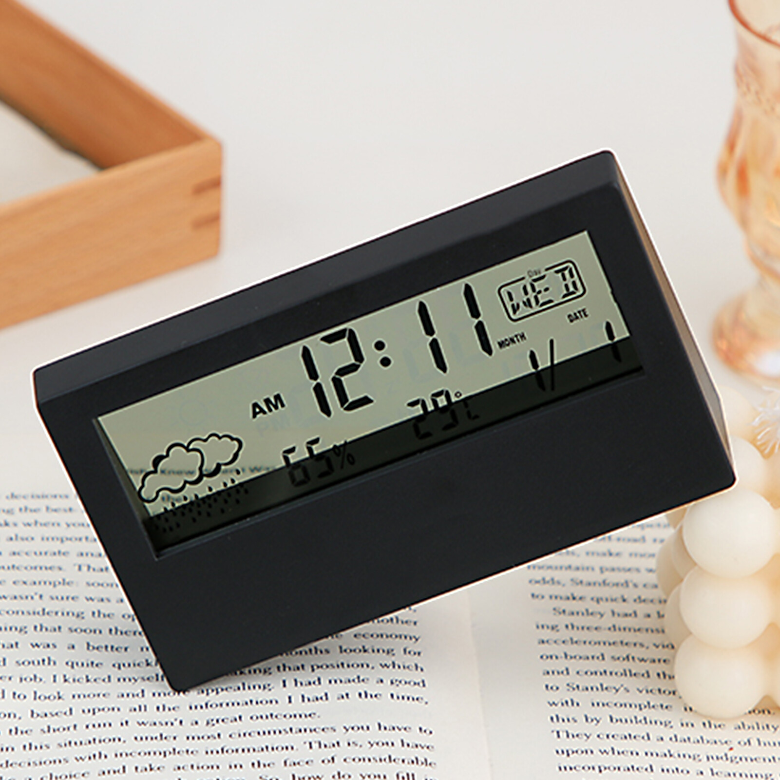 Terylin Đồng Hồ Báo Thức, Chức Năng Dự Báo Thời Tiết Thân Thiện Với Môi Trường Đồng Hồ Để Bàn Điện Tử ABS Đối Với Trang Chủ