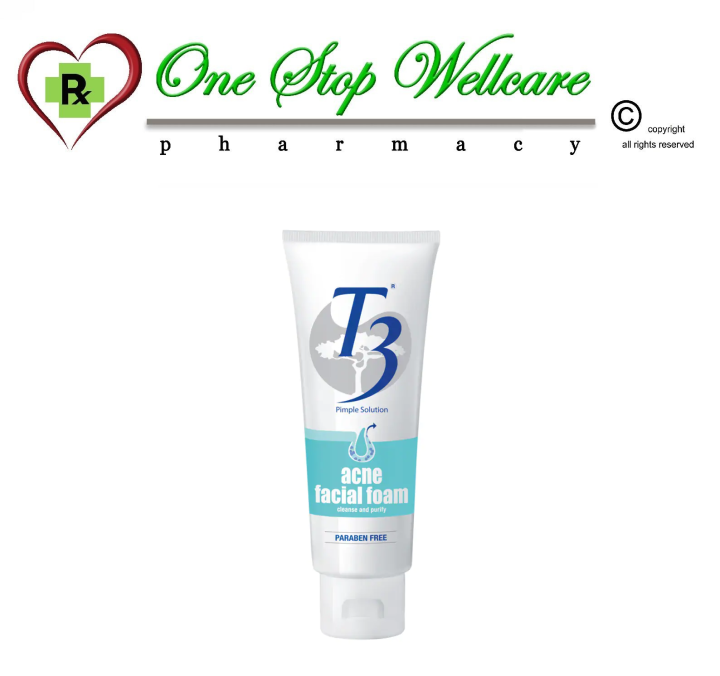 t3 acne facial foam