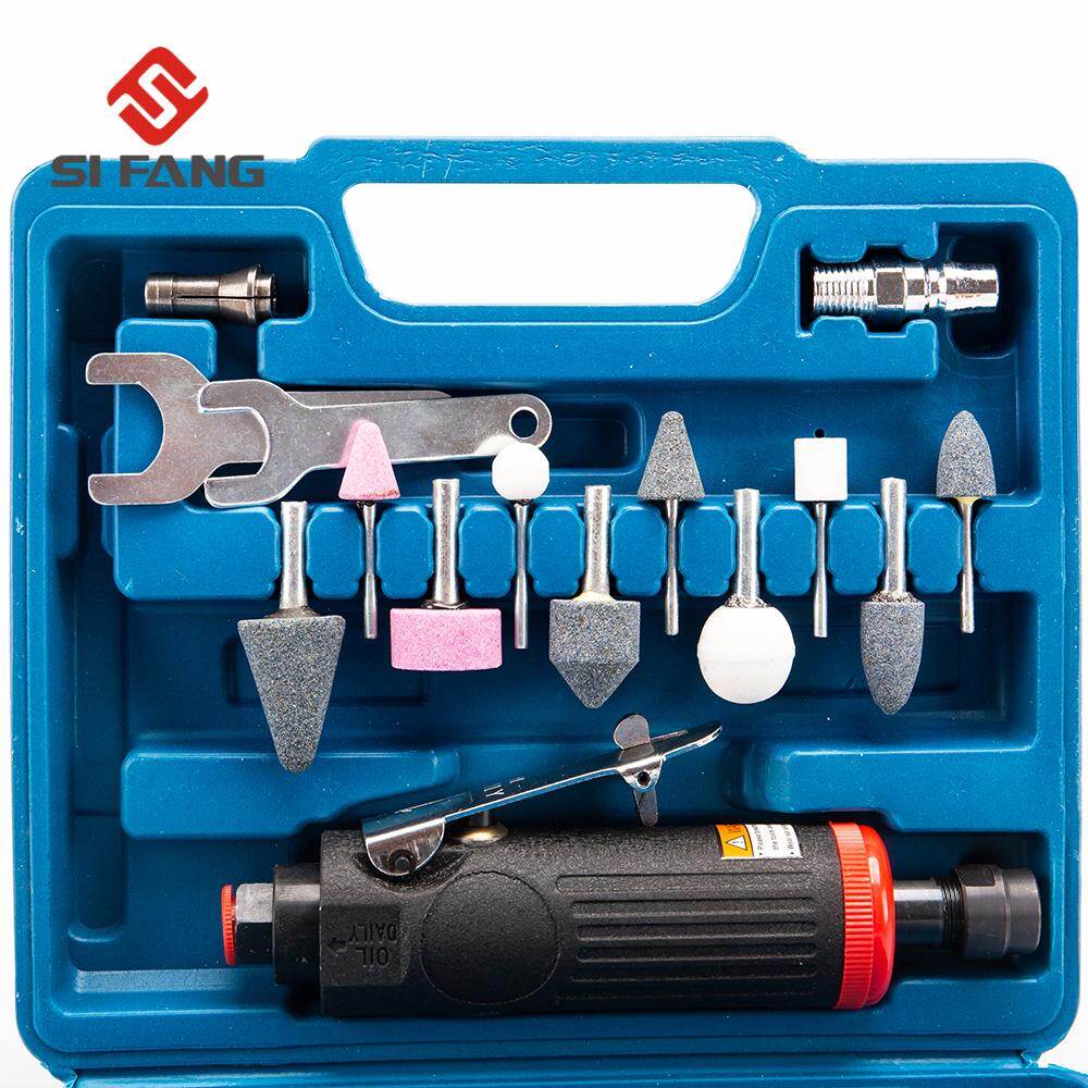 SIFANG 1/4  and 1/8  Air Straight Die Grinder Kit Set Air Compressor Tool Mini Polisher Pneumatic Grinding Tool Air Compressor Tool
