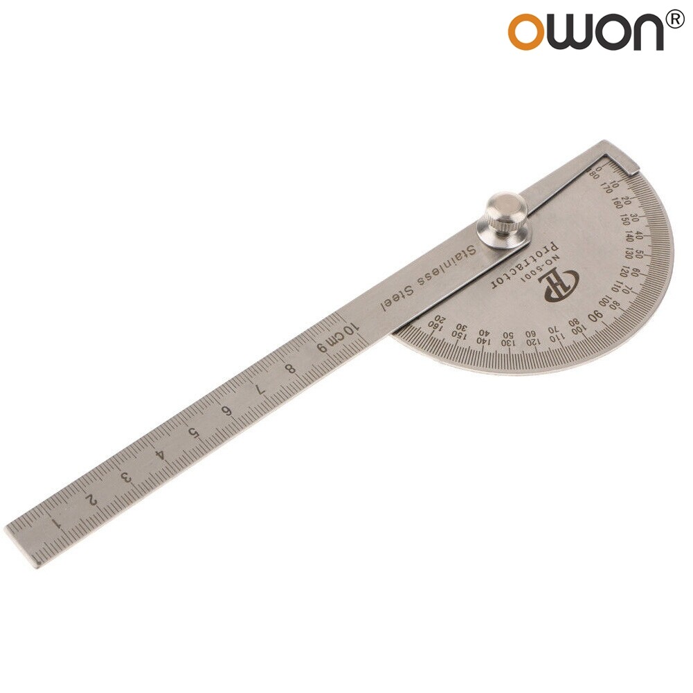 Stainless Steel Rotar-y Protractor Angle Gauge Finder Ruler Meter Measuring Tool