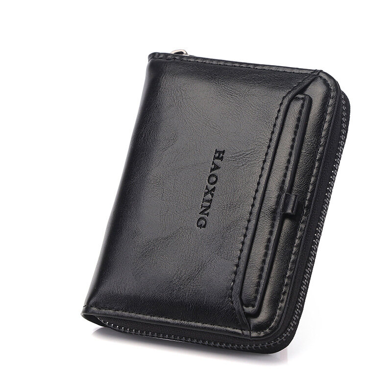 Men's Retro Short Wallet Business Wallet Multi-function Coin Purse