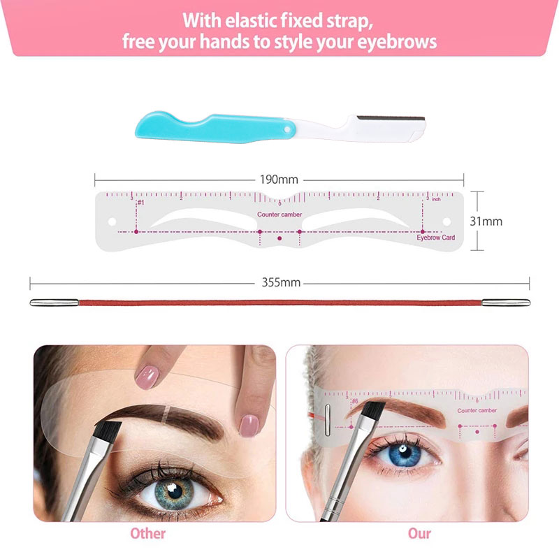 Medona Khuôn Kẻ Lông Mày Có Thể Sửa Chữa 12 Kiểu Mẫu Thẻ Định Hình Lông Mày Chuyên Nghiệp Dụng Cụ Dán Tái Sử Dụng Cho Tem Lông Mày Mắt