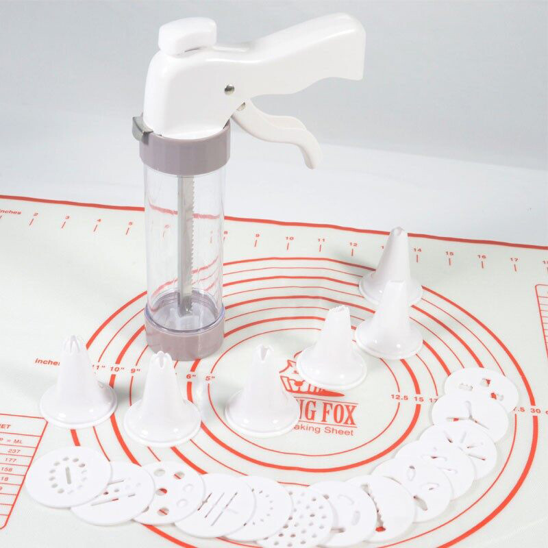 Multifunctional Cookie Mold with 6 Icing Tips Biscuit Press Tool Kitchen Desserts Bread Pastry Baking Tools Cutter DIY Food Cake Template