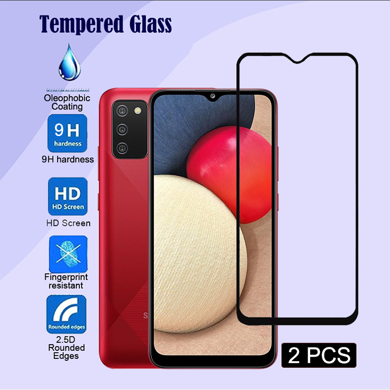 For Samsung Galaxy A02 / M02 / A02s / A03 / A03s / A04 / A04e / A05 / A05s / A32 5G / M33 5G Screen Protector [2 Pieces] 9H Hardness Tempered Glass Anti-scratch Anti-drop Anti-fingerprint Full Cover Protection