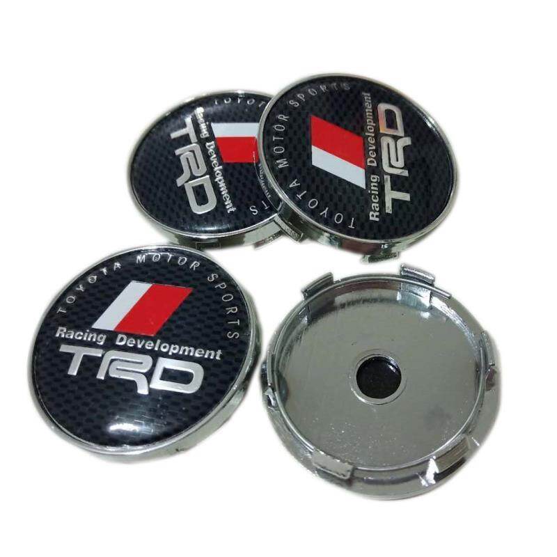 JC | 4 X Đen TRD SPORT 60MM Trung Tâm Bánh Xe Trung Tâm Nắp Đậy Biểu Tượng Vành Cho CAMRY CAROLA CROWN METAL FIT 221