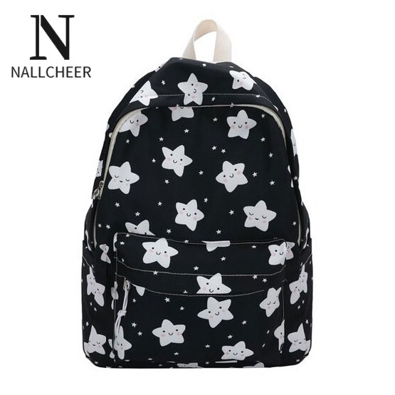 NALLCHEER student backpack junior high school computer bag Large-capacity printed graffiti backpack for college students