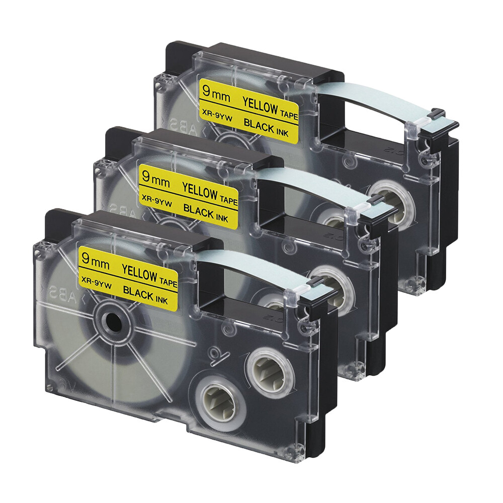 10PK Compatible Casio XR-9WE Black on White Label Tape for EZ Printer KL-750 