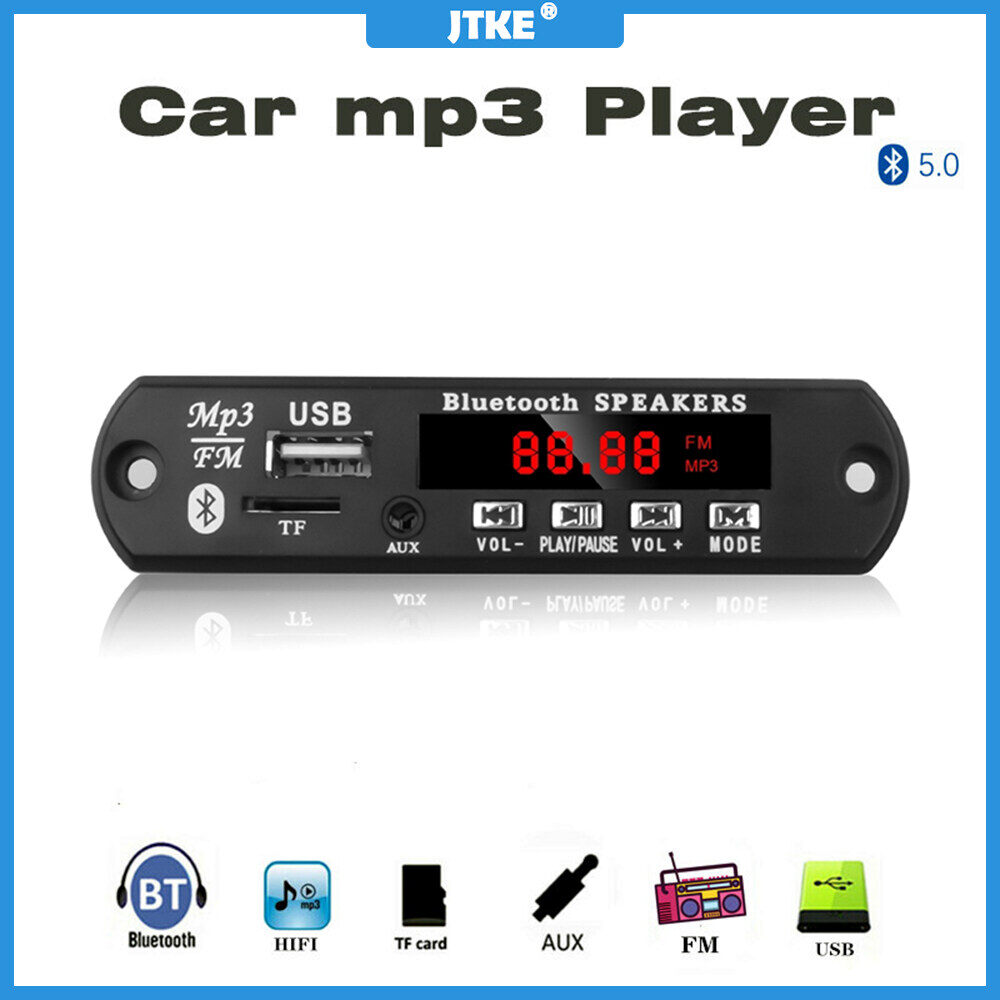 Mô-đun Giải Mã MP3 JTKE Bluetooth 5.0, Máy Chơi Nhạc MP3, Thẻ TF, FM, Từ Xa, Có Micro, Không Dây, Dùng Cho Ô Tô