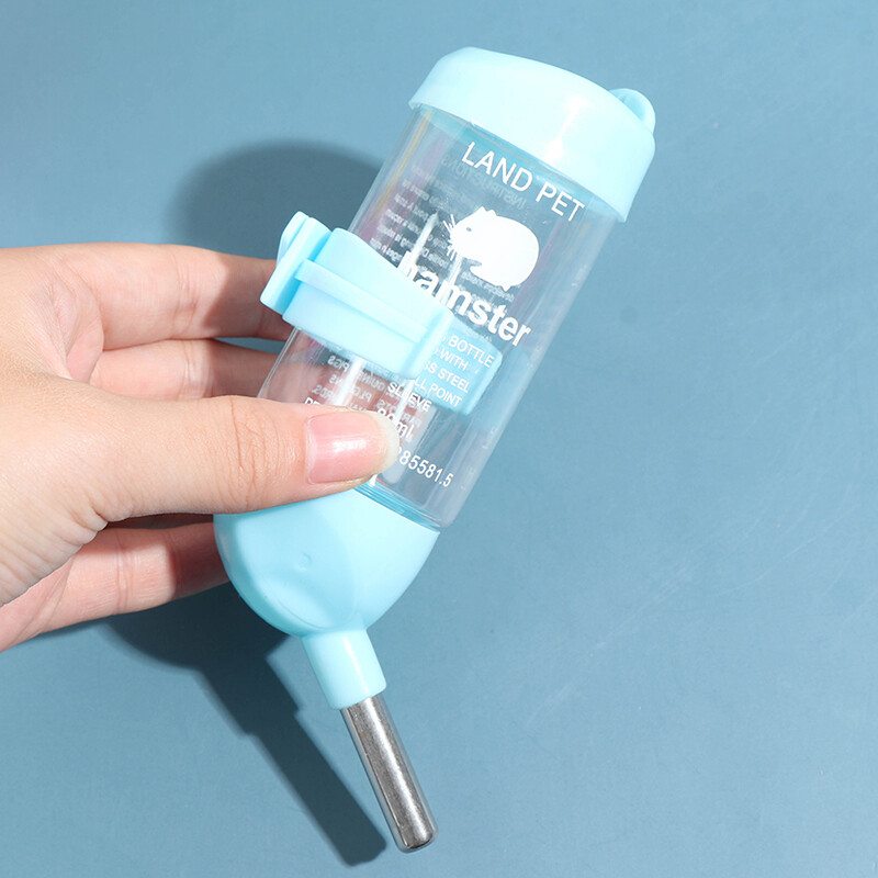 Water dispenser and water bottle for hamsters