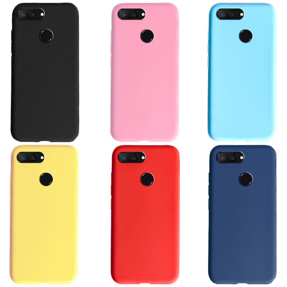 For Xiaomi Mi 8 Lite Case Soft Silicone Candy Color Phone Cover For Xiaomi Mi8 Lite Mi8lite Casing 6.26''
