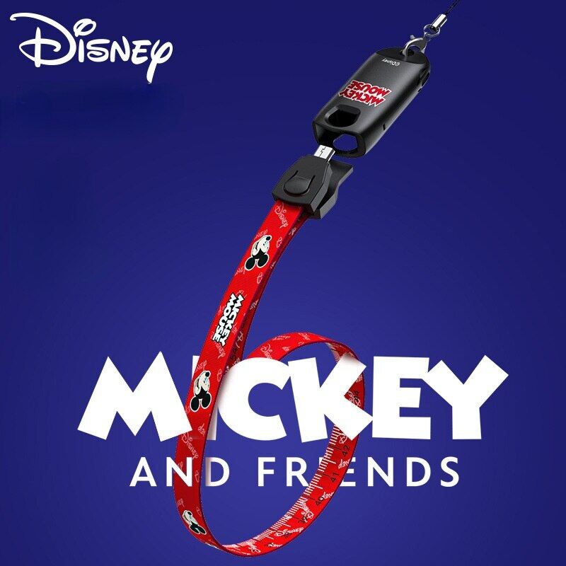 100% Authentic Disney iPhone Cable Fast Charging Lightning Cable 3 in 1 Charging Cables with Lanyard Micro USB Type-C for all smart devices DNC1