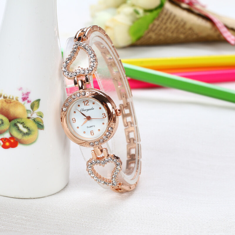 Love Crystal Bracelet Watch Ladies Watch Fashion Trend Girl Diamond Girl Student Simple Waterproof Korean Watch Malaysia