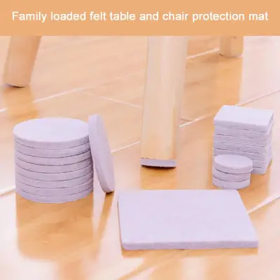 Lifly 100 Pack Furniture Pads in 4 Sizes Self Adhesive Felt Pads Felt Furniture Pads Anti Scratch Floor Protectors for Chair Legs