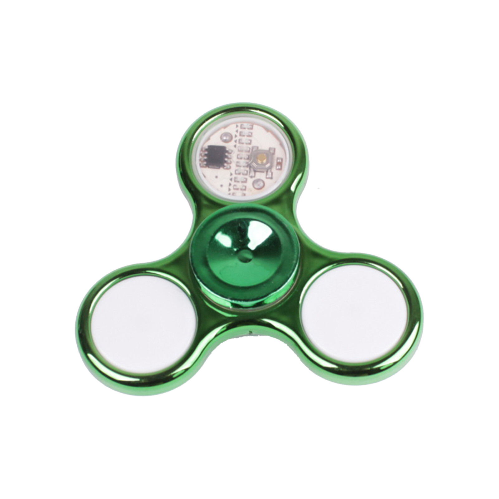 Rotating Finger Spinner Light Effect Changing Patterns LED Electroplate Finger Fidget Hand Spinner for Home