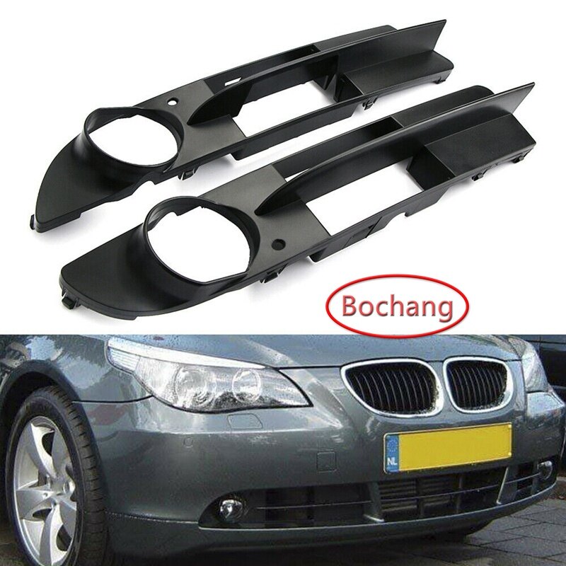 Car front bumper fog light grill for -bmw e60 e61 5-series 545i 525xi 530i 550i 2008-2009