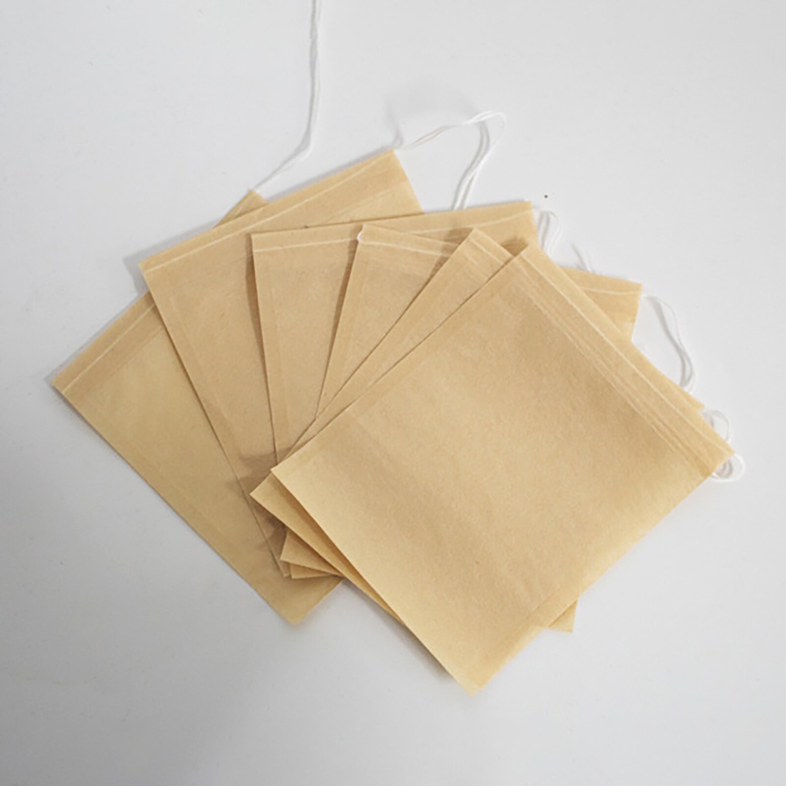 EMachinery 100Pcs Tea Filter Bag Heat Resistant Disposable Drawstring Design Well-Constructed Mesh Coffee Filter Bag for Office Strainer Pouch Portable