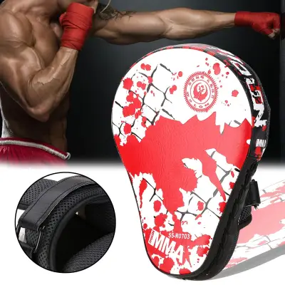 PEXELS PU Leather Hand Target Muay Glove Punch Pad Mitt Thai Kick Boxing Gym Training(1 Piece)