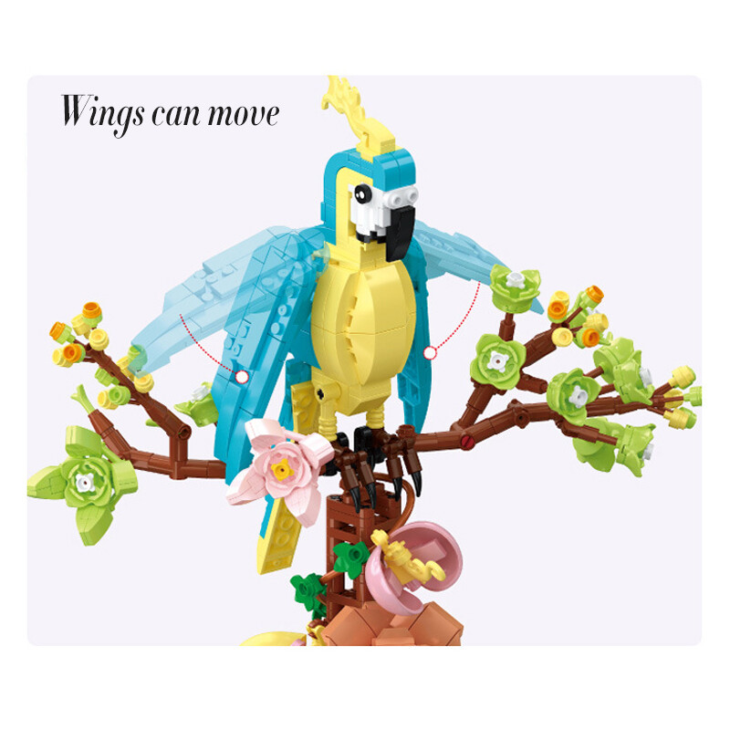 Building block flower puzzle building toy decoration gift Assembling assembling building block scene simulation animal office home, educational Stem toys, toy for kids