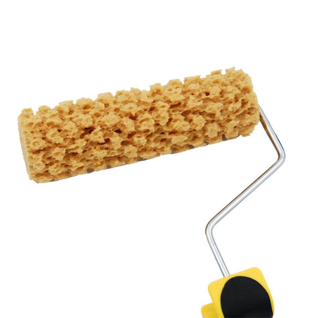 Dovewill Home Wall 7inch Texture Pattern Painting Tool Plastic Handle Sponge Paint Roller