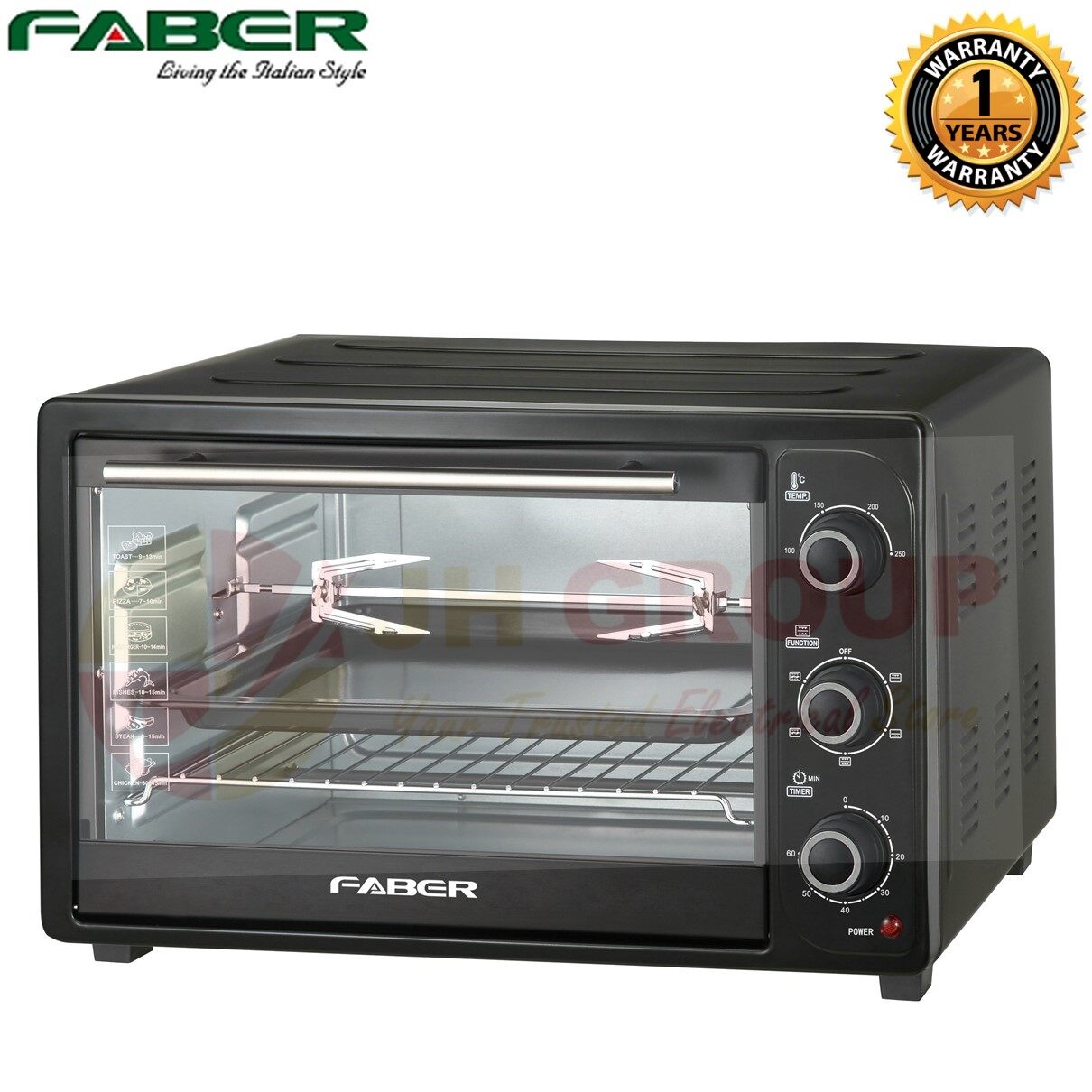 FABER FEO R45 45L ELECTRIC OVEN with ROTISSERIE & CONVECTION FUNCTION