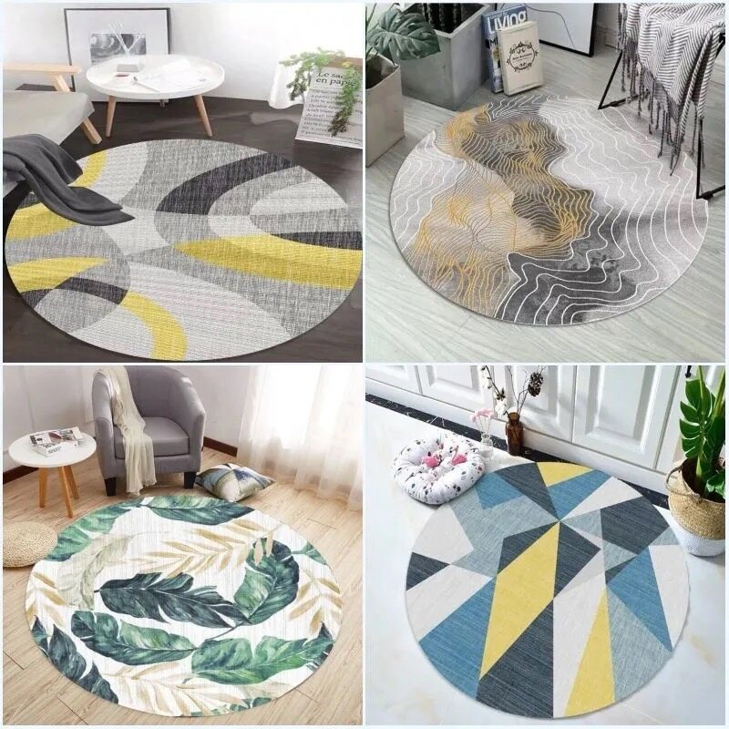 Thảm Tròn, Thảm Bắc Âu Thảm Trải Sàn, Ghế Sofa Thảm Tatami Thảm Trang Trí Nhà 80Cm