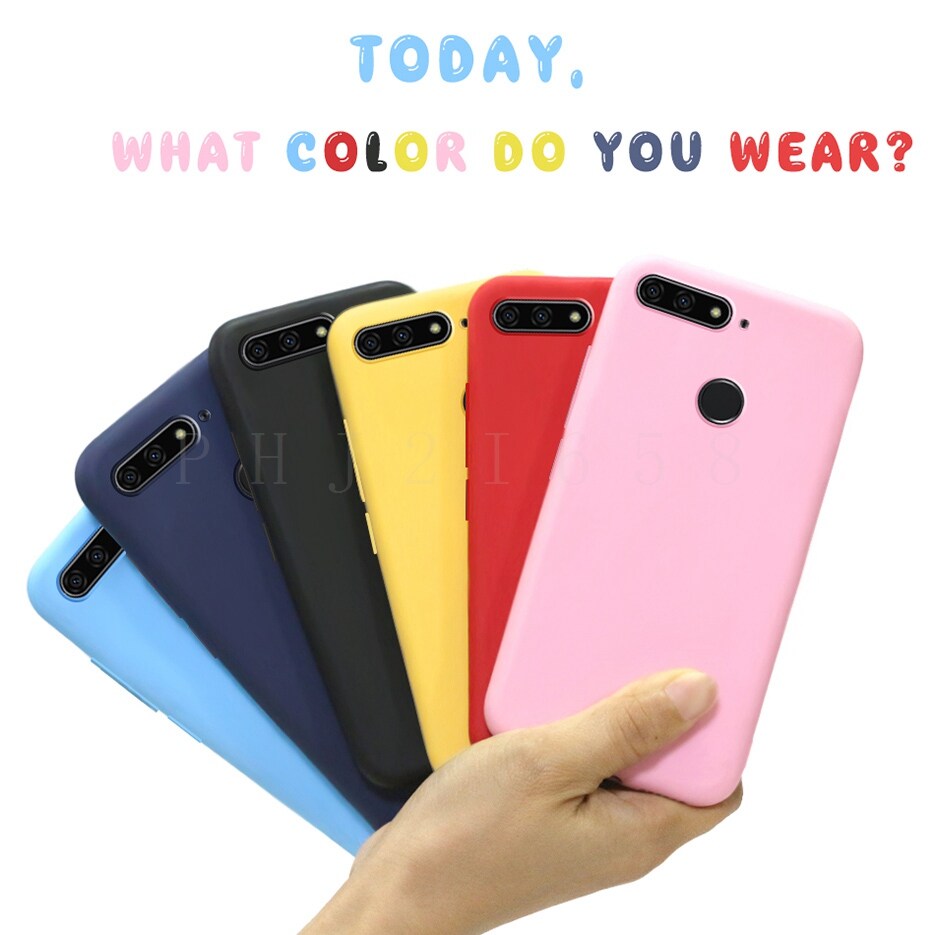For Huawei Y6 Prime (2018) Case Soft Slim Lovely Candy Color Phone Cover Casing 5.7''