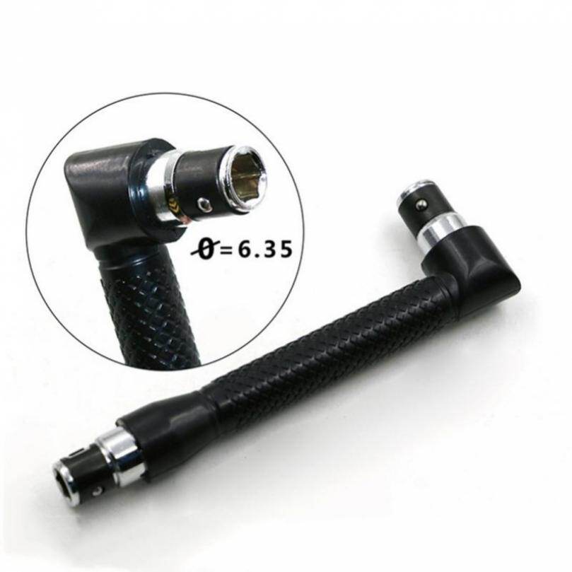1/4 Inch Hex Socket Two Way L Shape Screwdriver Bit Double Head Hand Ratchet Wrench Tools for Connect 6.35mm Sockets or Screwdriver Bit