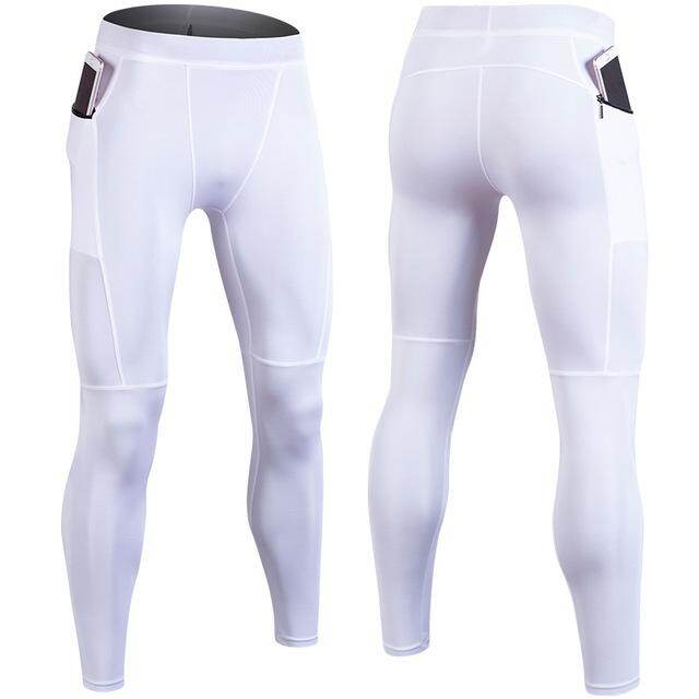 Fitness Clothing Men's Stretch Quick-drying Tights Training Sweating Sports Trousers Running Bottoming Feet Pants