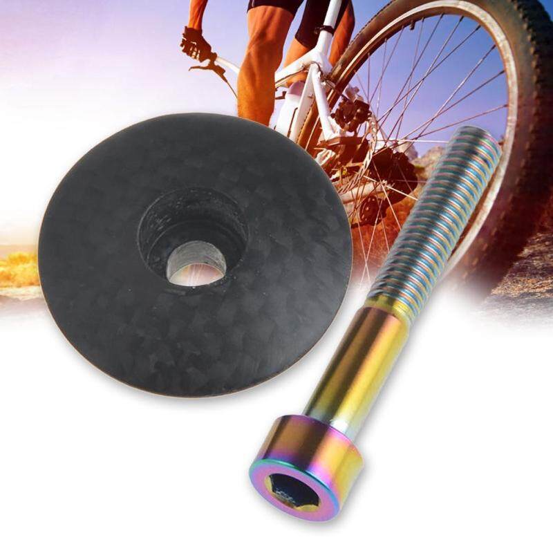 Phân phối Gloryworld Đường Xe Đạp Sợi Carbon Tai Nghe Thân Đầu Nắp với Hợp Kim Titan Bu Lông