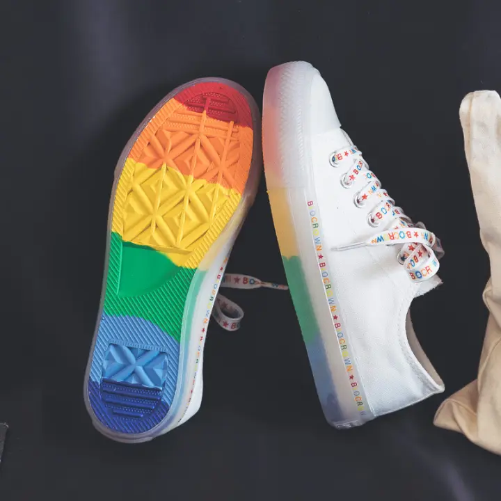 converse rainbow jelly shoes