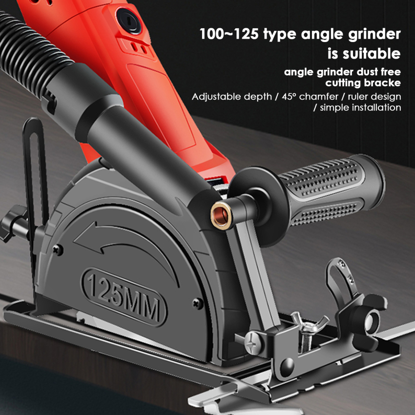 Hand Angle Grinder Converter To Cutter 40mm Depth Adjustable Grinder Bracket To Cutting Woodworking Table Tool With Guide Rule