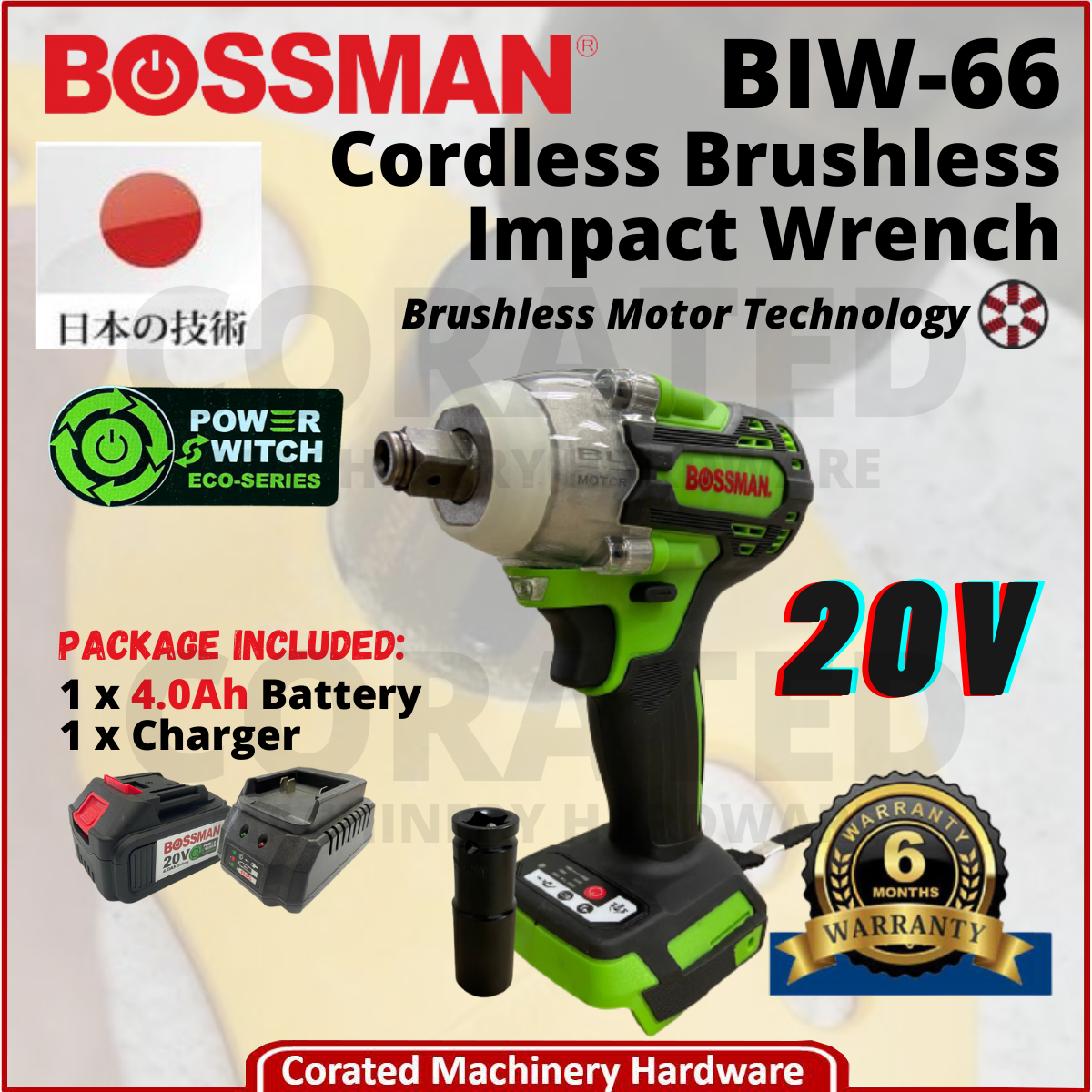 NEW ARRIVAL [CORATED] BOSSMAN BIW-66 
