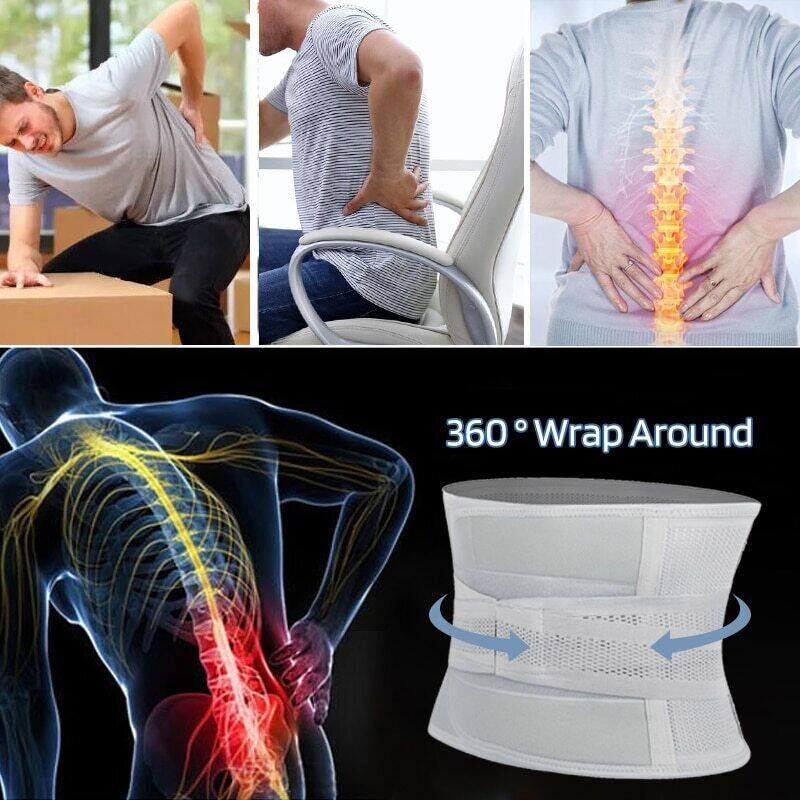 Lower Back Support Waist Brace Lumbar Belt Spine Pain Relief Double Pull Strap