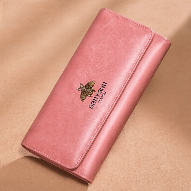 Ladies Genuine Leather Wallet Luxury Hasp Purse Long Vintage Cow Leather long Wallet Cellphone Wallet Female Card Holder organizer for women