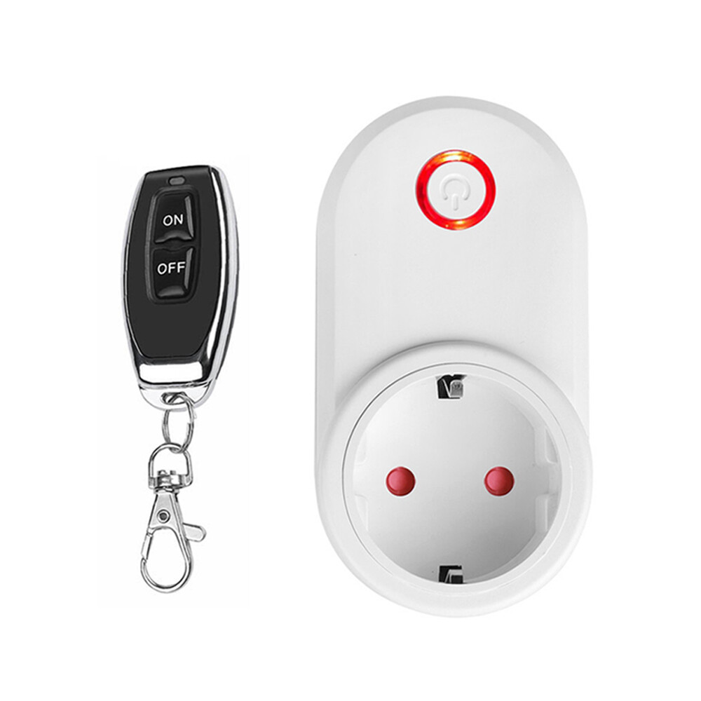 Kebidumei 433Mhz Wireless Remote Control Switch Socket 220V 15A Universal Multi-purpose Smart Outlet Switch Socket