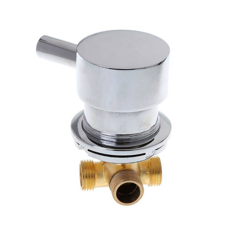 , Shop】 Van Trộn Nước Nóng Lạnh G1/2" Máy Trộn Tĩnh Nhiệt Vòi Hai Đầu & Một Đầu Ra Cho Phòng Tắm